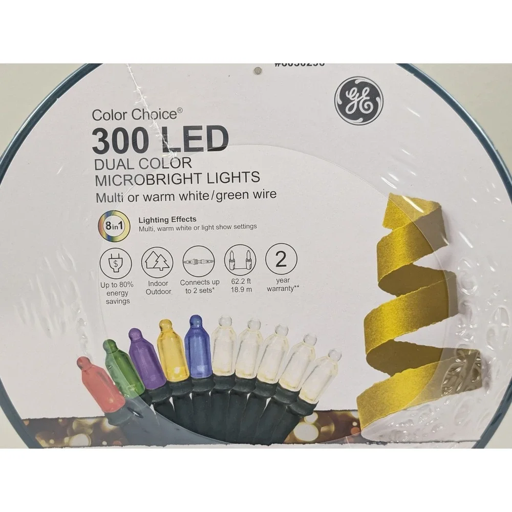 GE Color Choice 300 Ct 62.2-ft Multiffunction White/Multicolor LED String Lights